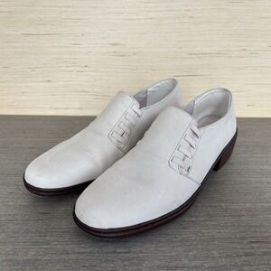 Eric Michael Madonna Handmade Ivory Cream Suede Slip On Shoes EU 41 - US 11